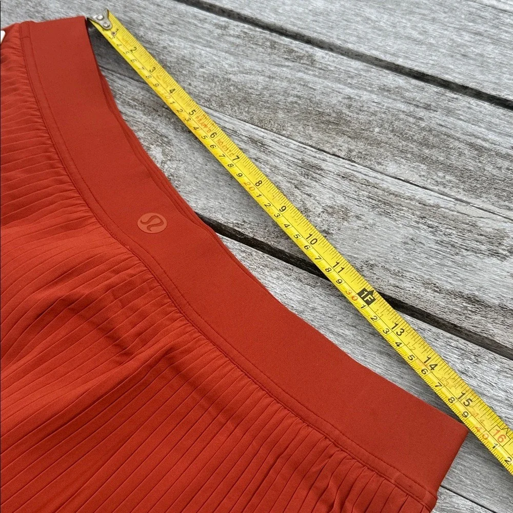 Lululemon Varsity High-Rise Pleated Tennis Skirt Autumn Rust orange size 12 NWT - Picture 5 of 8
